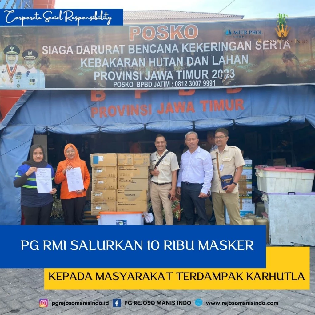 PG REJOSO MANIS INDO DISTRIBUTES 10 THOUSAND MASKS TO COMMUNITIES AFFECTED BY FOREST AND LAND FIRES